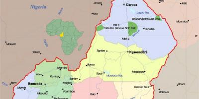 카메룬 아프리카 지도